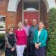 From left to right Angela Carter Manager Myfanwy Tothill Chair of the Board Colin Petter Trustee Dr Brian Edwards Trustee Helen Maguire MP